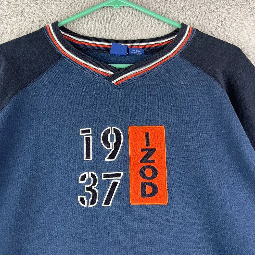 Vintage Izod sweatshirt kid spell out Long‎ sleeve size L(14/16)